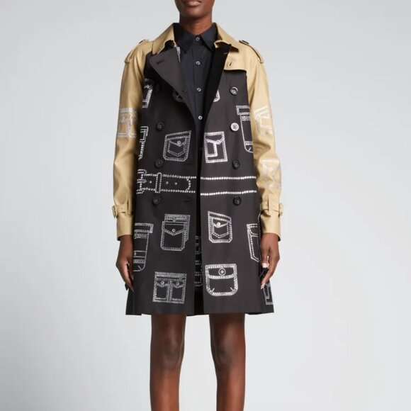Libertine Pocket Talk Crystal Belted Trench Coat